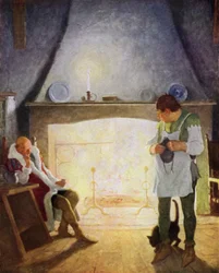 Illustration für Der Schwarze Pfeil von Robert Louis Stevenson
